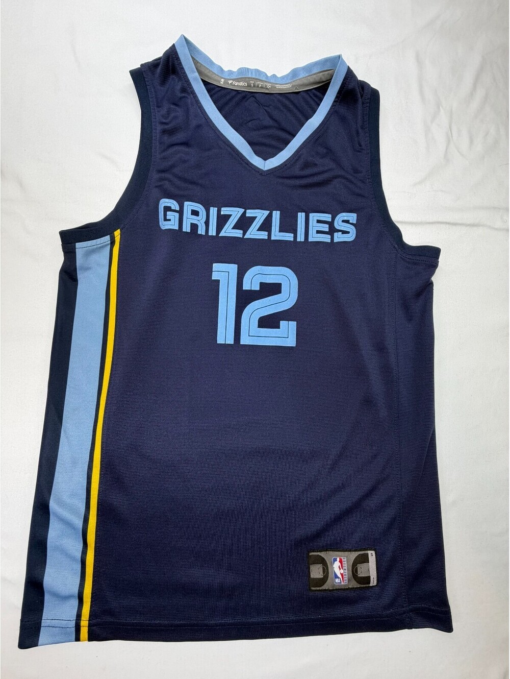 Fanatics Men's Jersey Ja Morant 12 Basketball NBA Polyesteer  Size S Blue